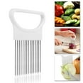 Tomato Onion Vegetables Slicer Cutting Aid Holder Guide Slicing Cutter