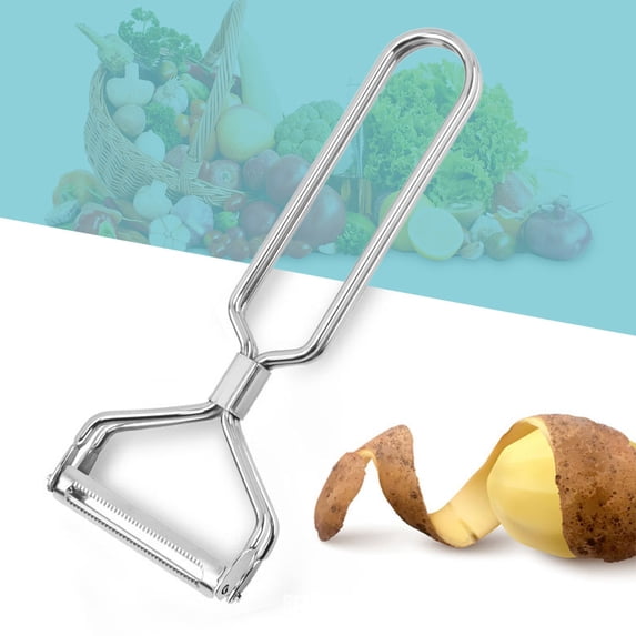 Tomato Peeler. Professional Chrome-Plated Peeler. 2.2*5.9 Inch Stainless Steel Kitchen Tool for Precise Cutting. Chef's Gadget with Ergonomic Design. Silver Color