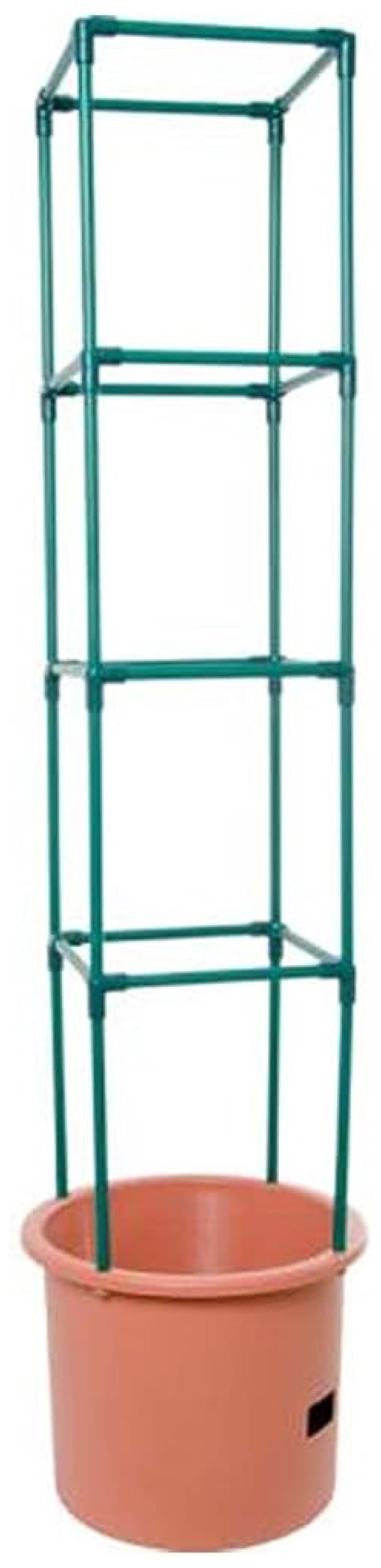Tomato Planter with Tower - 4' Heavy Duty Plant Support for Tomatoes, Beans & Climbing Plants - Self-Watering, Lightweight Garden Trellis - Green
