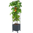 thumbnail image 1 of Tomato Planters 56.7” Raised Garden Bed Planter Box with Trellis for Climbing Plants Vegetable Vine Flowers Tomatoes Cage w/Self-Watering & Wheels, 1 of 7