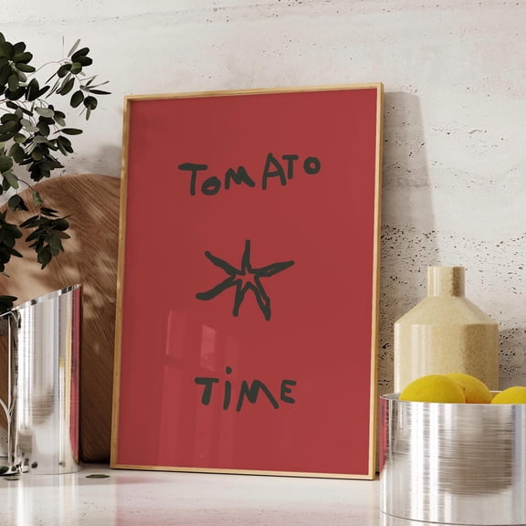 Tomato Print Funny Kitchen Decor Veggie Wall Art Funny Chef Poster Funky Food Art Tomato Poster Gift Idea For Cook, Poster Only