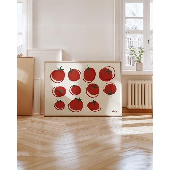 Tomato Print Horizontal, Unframed Paper Poster 24x36in