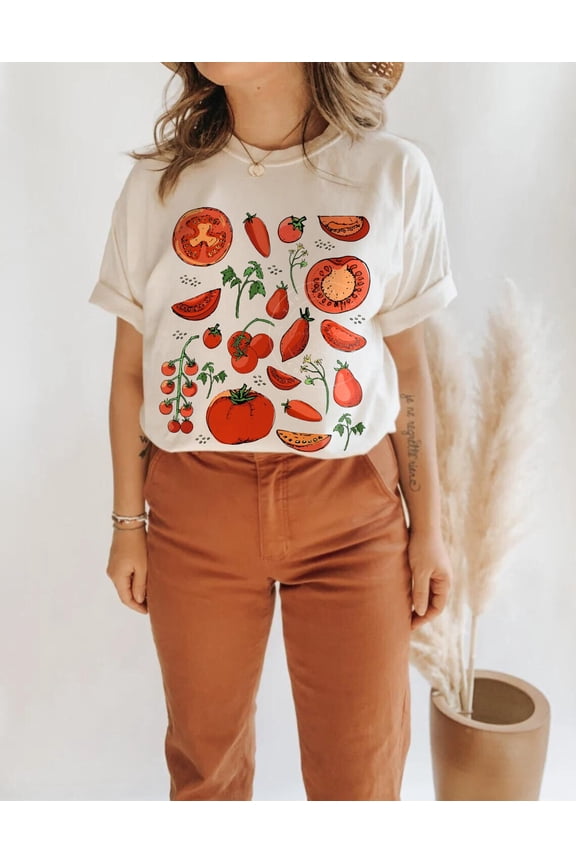 Tomato Shirt Fruit Shirt Botanical Shirt Cottagecore Vegan Shirt Garden T Shirt Vegetable Shirt Fruit Tee Aesthetic Gardening Farmer Tee TSHIRT All Size S-5XL