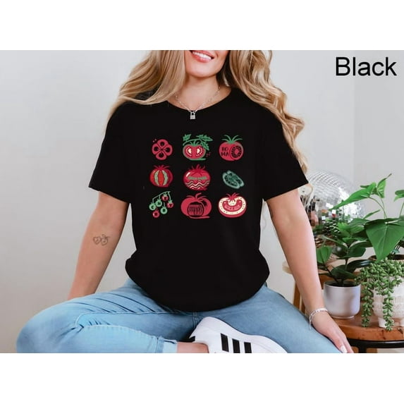 Tomato Shirt, Graphic Tee, Vegetable Screen Print Shirt, Clothing Foodie Gardening Gift, Vegetable Shirt, Tomato T-shirt, Greenhouse T-shirt