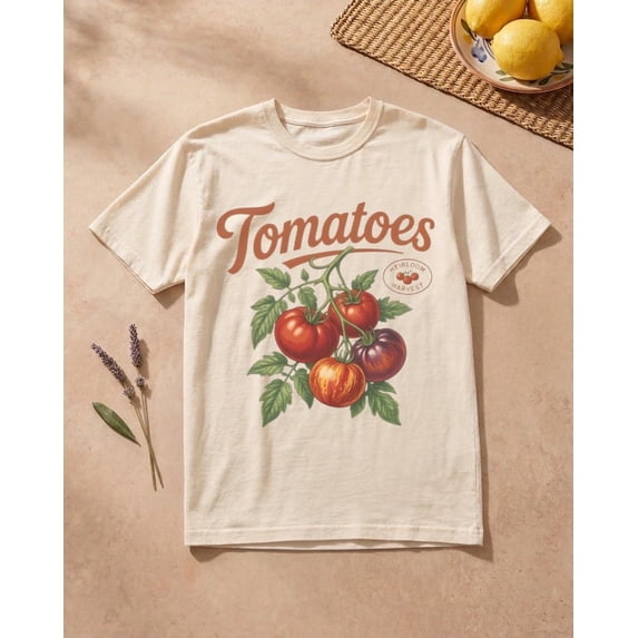 Tomato Shirt, Heirloom Tomato Tee Unisex, , Farmers Market Shirt, Cottagecore Shirt, Gardening Gift, Vintage Fruit Shirt