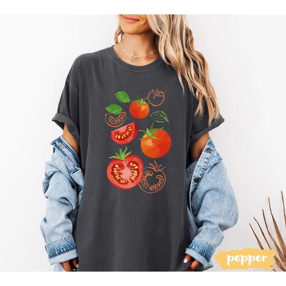 Tomato Shirt, Tomato Girl Summer, Graphic Tee, Gardening, Vintage Veggie Aesthetic T-shirt, Tomato Lover Shirt, Trendy Farmer Shirt All Size S-5Xl