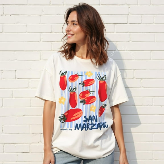 Tomato Shirt, Vintage Tomato Graphic Tee, Tomato Girl Summer TShirt, Italian Market Style Oversized Shirt, Italy Vacation Shirt
