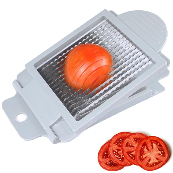 Tomato Slicer,Stainless Steel Tomato Cutter Dedicated Tomato Slicing Tool Portable and Easy Work for Hamburger Salad Tomato Slices