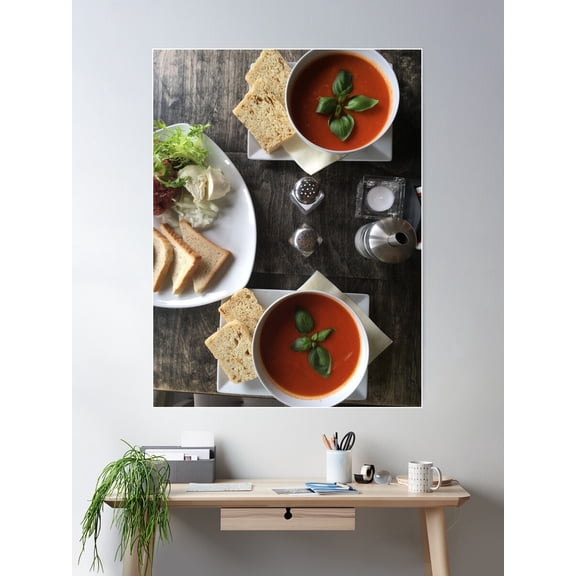 Tomato Soup Poster Wall Art, Modern Wall Decor For Living Room Bedroom, 24x36 UNFRAMED