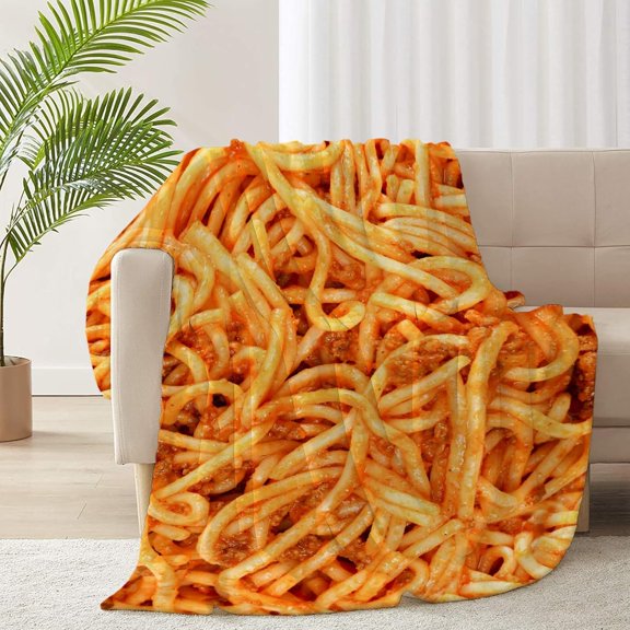 Tomato Spaghetti Blanket Super Soft and Cozy Blankets for Home Decoration, Couch, Bed, Sofa 60"x50" Medium for Teen for All Seasons