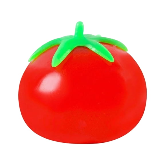Tomato Squishy Slow Rising Stress Relief Ball,Fidget Soft Veggie Sensory Squeeze Anxiety Relief Calming Red Fruit Hand Squishy for Adults Office Desk and Party Favors，Red