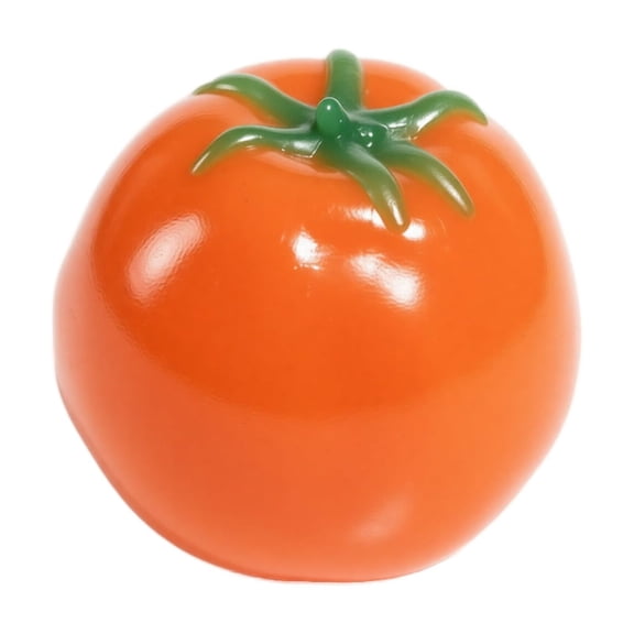 Tomato Squishy Stress Toy with Soft Gel Filled Moldable Design, Orange, for Relaxation and Desk Fidgeting, Toy