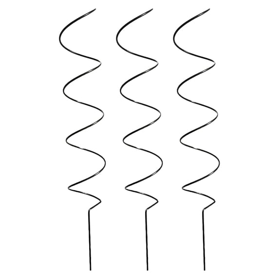 Tomato Stakes 3-Pack, Heavy Duty 48 Inch Metal Plant Support Stakes with Wind-Resistant Design, Garden Stakes for Climbing Tomato, Rose, Cucumber Vine, Tool-Free Installation, Green