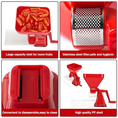 Tomato Strainer, Tomato Juicer Sauce Maker Machine Suction Cup Base