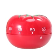 Kitchen Tomato Timer Alarm Clock - Plastic Cooking Timer for Cooking, Baking, and Time Management