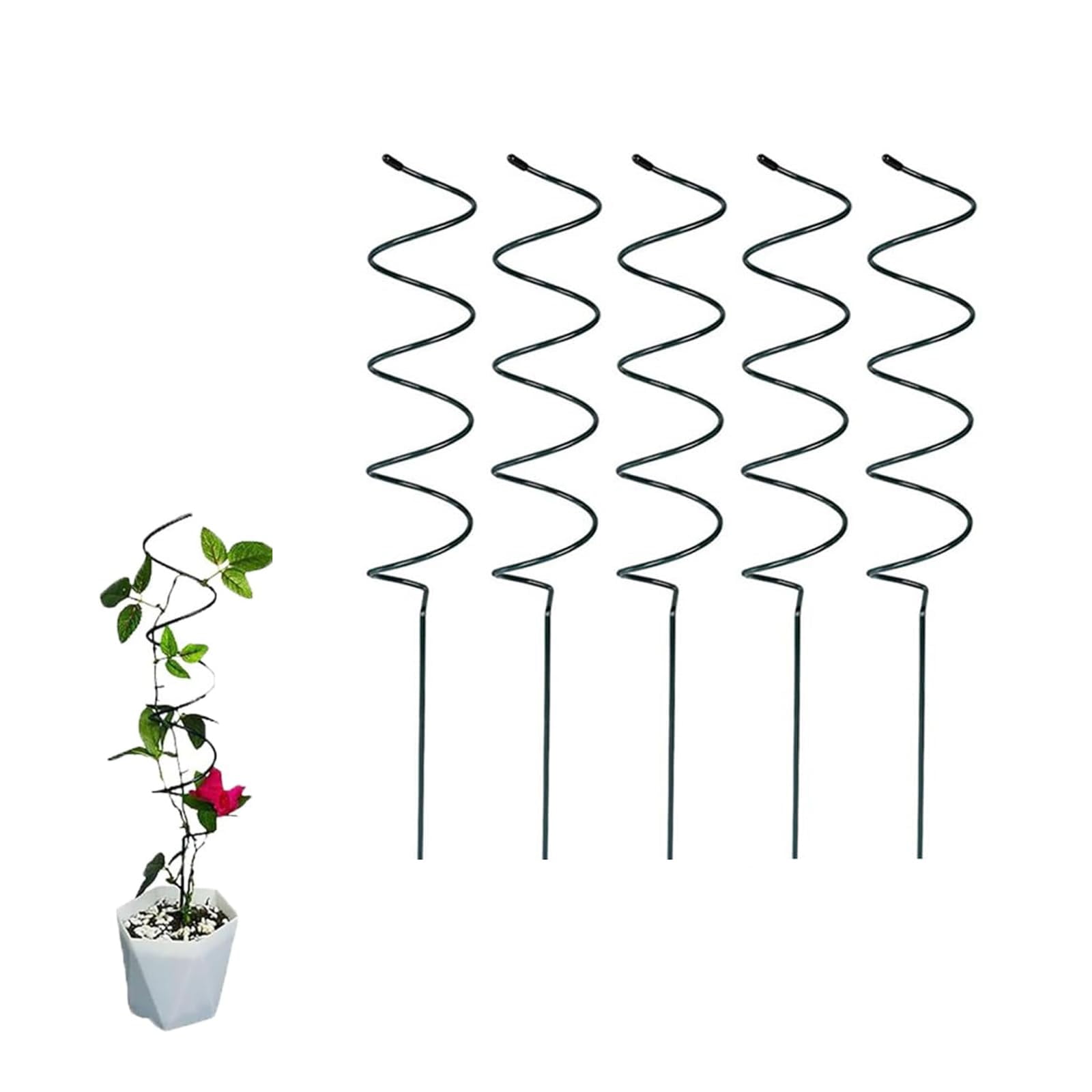 Tomato Twist Stake,Spiral Tomato Stakes,Twisted Tomato Stakes, Plant Supports Spiral Tomato Cages,Spiral Plant Support for Potted Plants Tomato Rose Vine