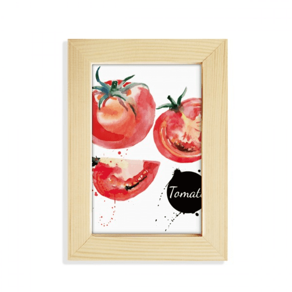 Tomato Vegetable Tasty Healthy Watercolor Desktop Display Photo Frame Picture Art Painting 5x7 inch