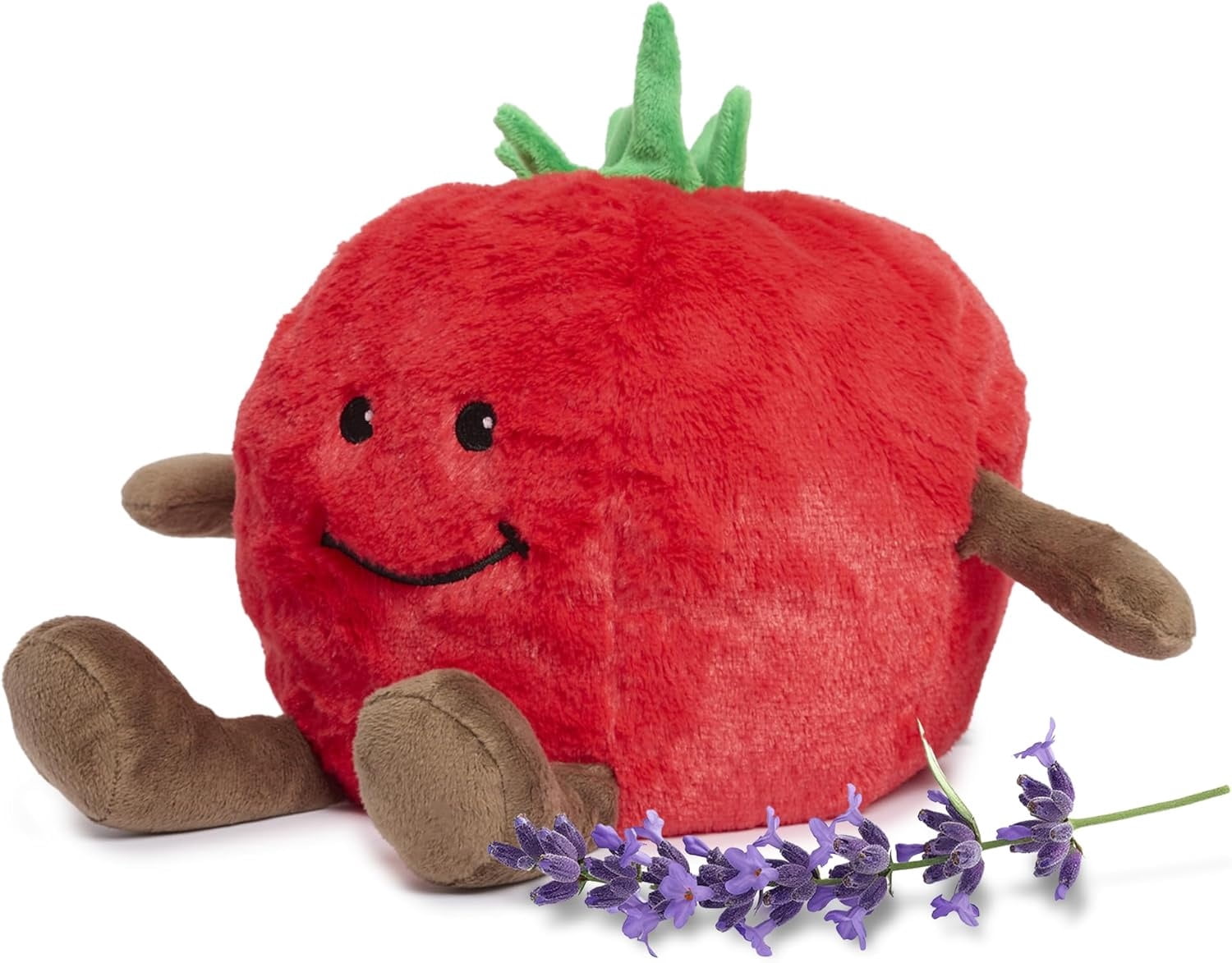 warmies 13" Tomato Stuffed Animal, Microwavable Heated Plushies and Weighted Soft Plush Toys