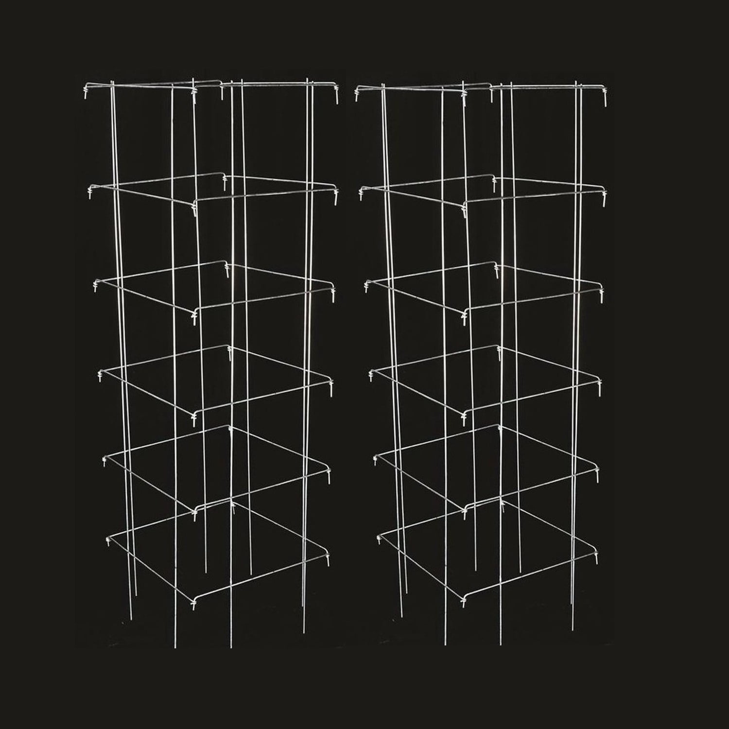 Tomato and Plant Vine Support Cages Square Steel 4 Feet High Set of 2
