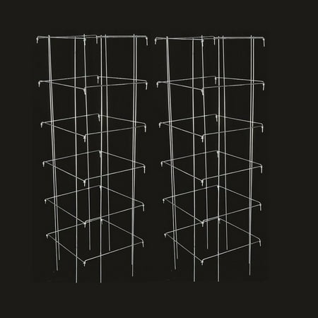 Tomato and Plant Vine Support Cages Square Steel 4 Feet High Set of 2