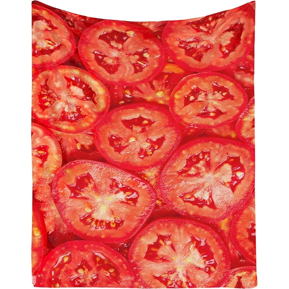 Tomatoes Blanket Food Fleece Lightweight Throws Gift for Birthday Christmas Soft Flannel Blankets for All Season Bed Sofa Twin-60"x80"