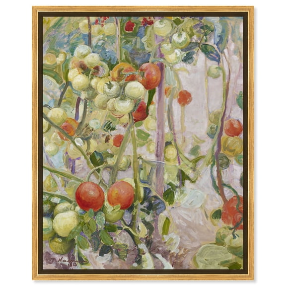 Tomatoes Canvas Vintage Farmhouse Wall Art by Art Remedy, Gold Frame, 36" x 45"