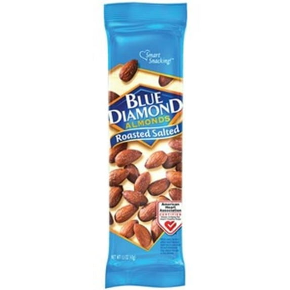 Tomauri 1.5 oz BlueDiamond Roasted Salted Almonds - Roasted & Salted - Case of 12 - Pack of 12