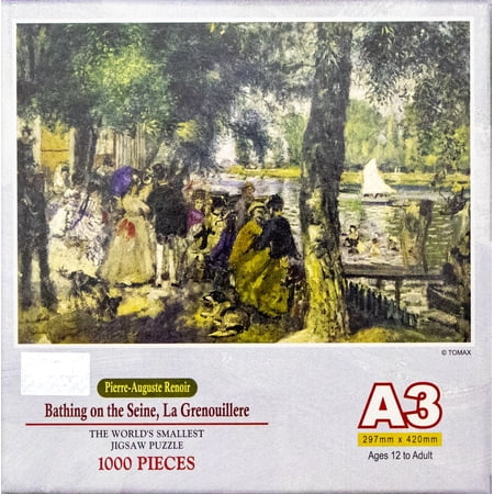 Tomax Miniature Jigsaw Puzzle - Pierre-Auguste Renoir - Bathing on the Seine, La Grenouillere (1000 Pieces)