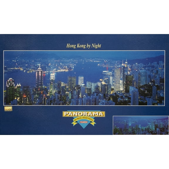 Tomax Panoramic Jigsaw Puzzle - Hong Kong by Night Glow in the Dark (950 Pieces)