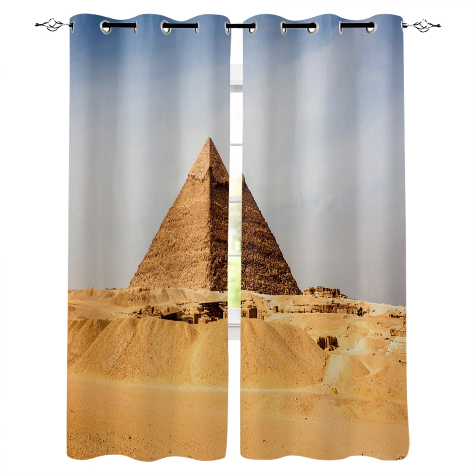 Tomb Of Pharaoh Egypt Golden Tomb Window Interior Curtain Valance Drape