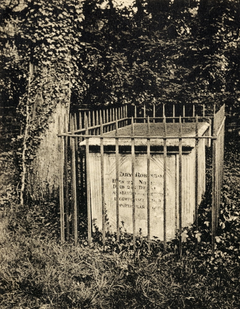 Tomb In Old Windsor Graveyard Of Mary Perdita Robinson 1757 Or 1758 To 1800 English Poet Novelist Actress Canvas Art - Ken Welsh Design Pics (24 x 32)