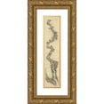 thumbnail image 1 of Tombleson 8x24 Gold Ornate Wood Framed with Double Matting Museum Art Print Titled - Panoramic Map of the Thames, 1 of 4