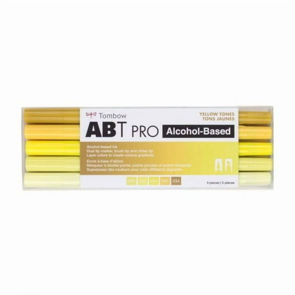 Tombow ABT PRO Alcohol Markers - Yellow Tones, Set of 5