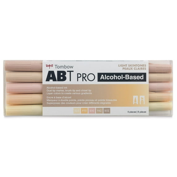 Tombow ABT PRO Alcohol Markers- Light Skin Tones, Set of 5