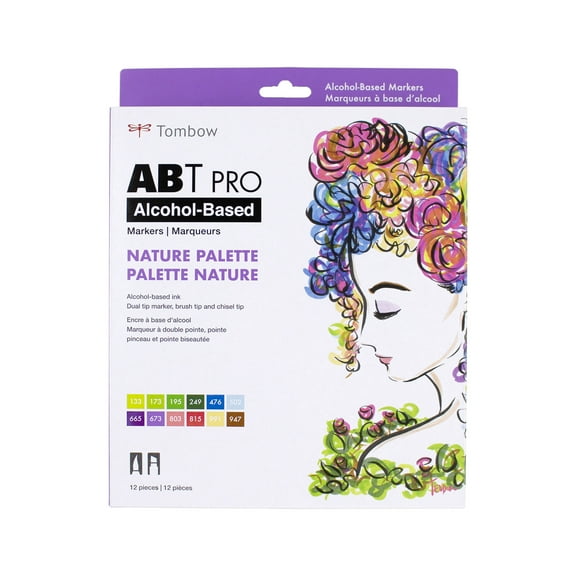 Tombow ABT PRO Alcohol Markers - Nature Palette, Set of 12
