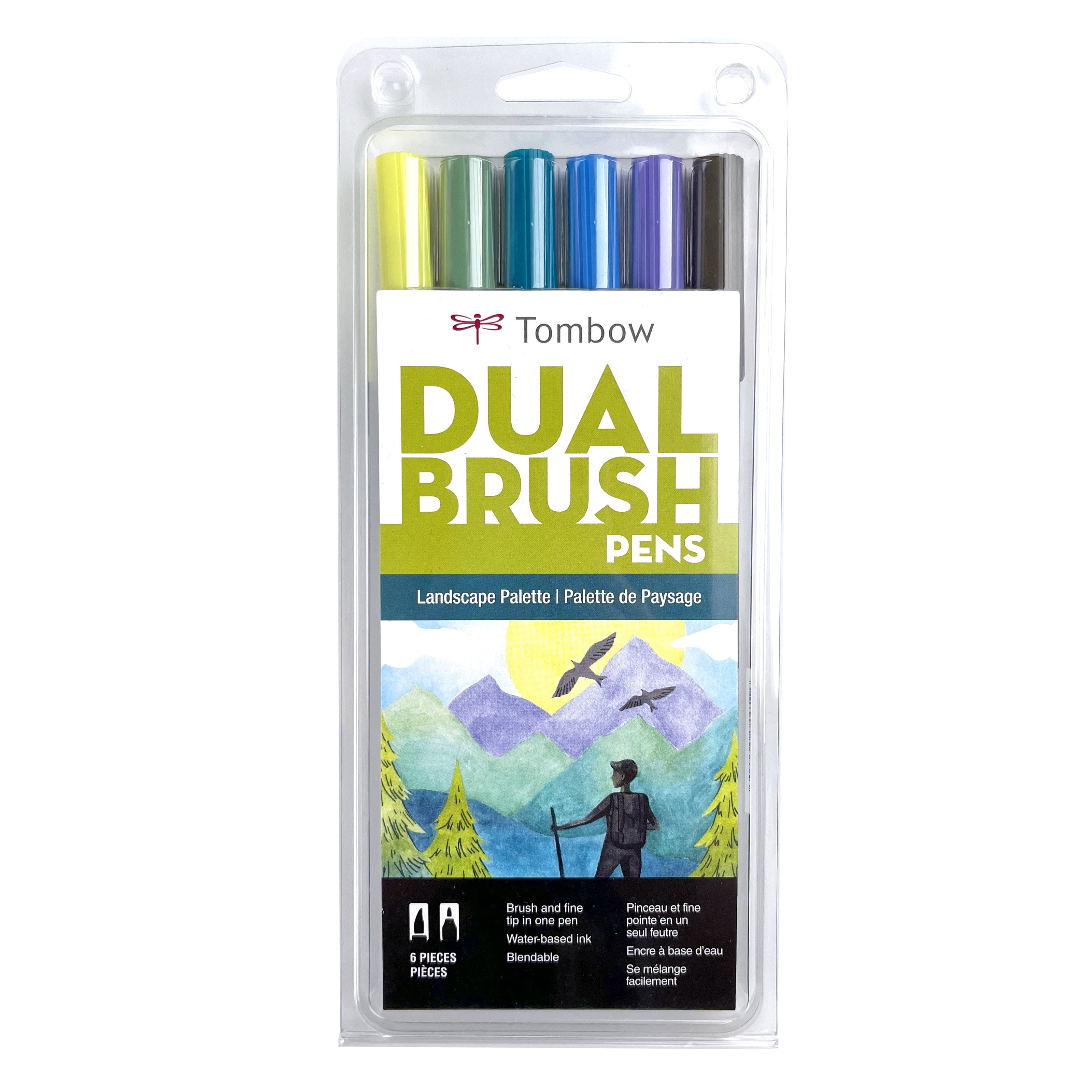 Tombow Dual Brush Pen Art Markers, Landscape Palette, Multicolor