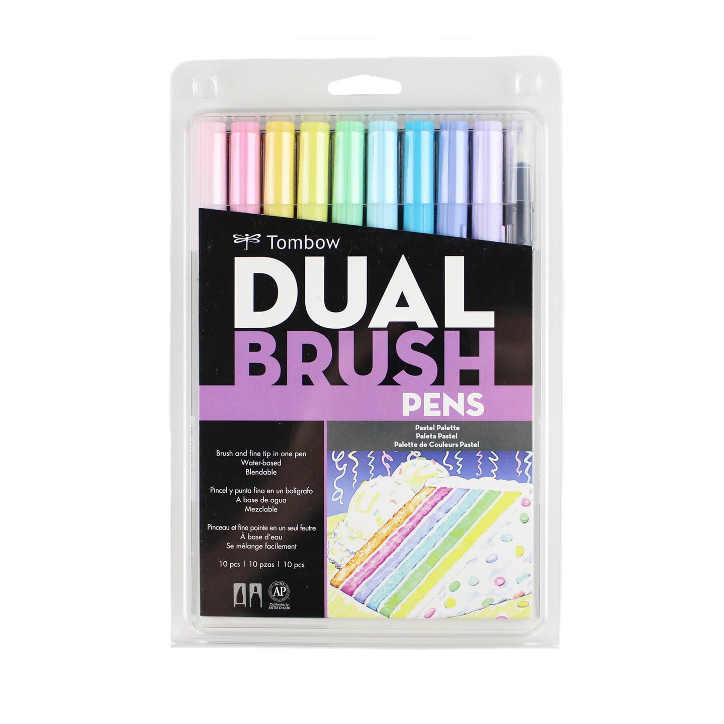 TOMBOW Dual Brush Pen PASTELS Palette 6 or 10 Marker Set--Review, SWATHES,  & Demo 