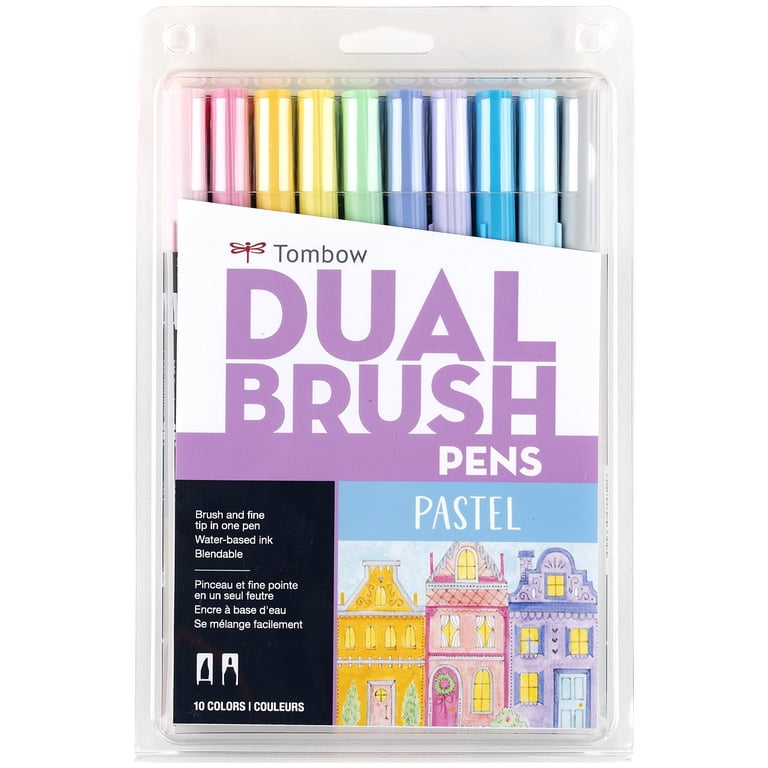 Tombow, Dual Brush Pens, Pastel Color Set, 9 Colors - Walmart.com