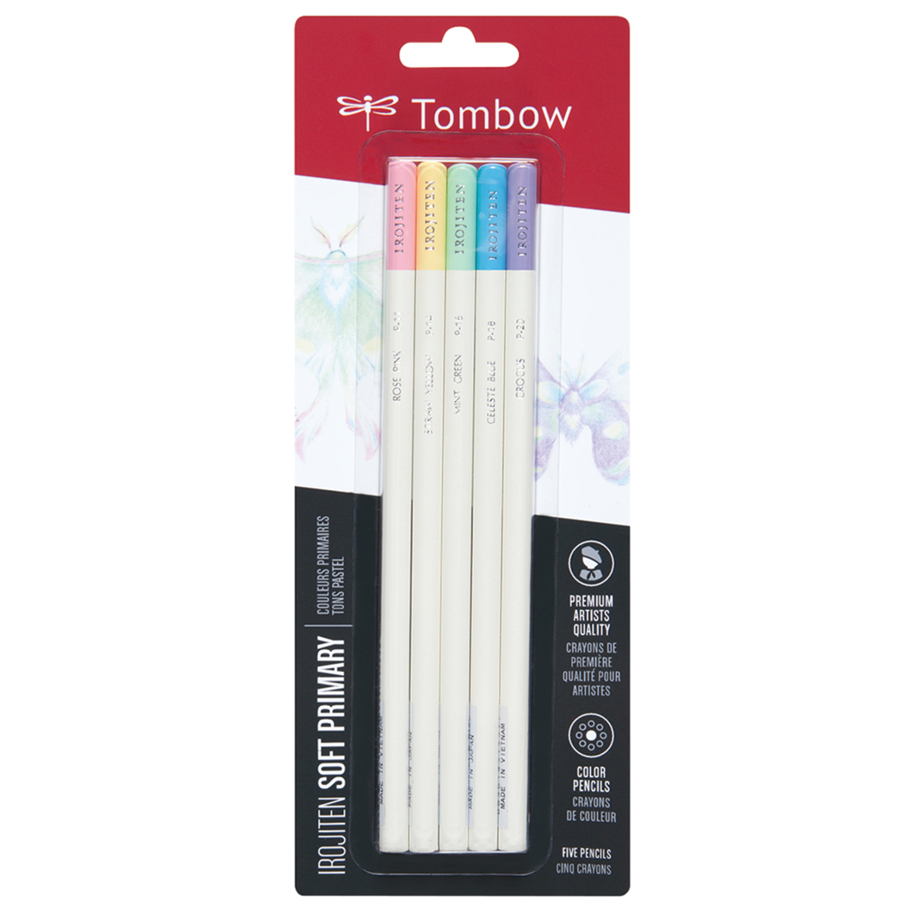 Tombow Irojiten Colored Pencil Set, Tranquil. Includes 12 Premium Colored  Pencils, Sharpener, and Eraser 