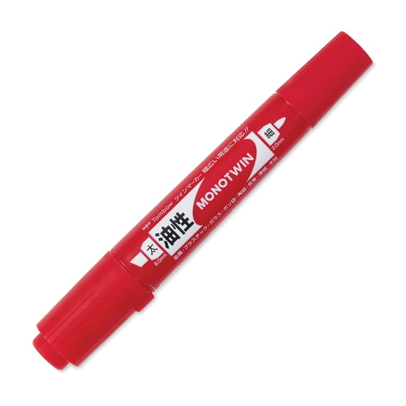 Tombow Mono Twin Permanent Marker - Red, Bold Tip