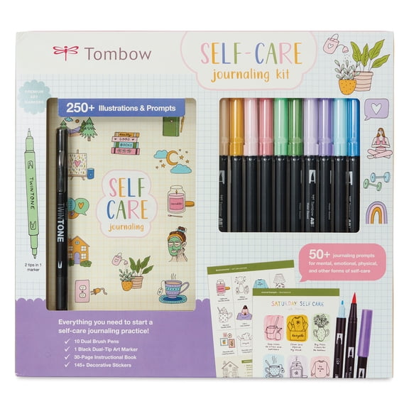 Tombow Self-Care Blank Diaries and Journals with Pen