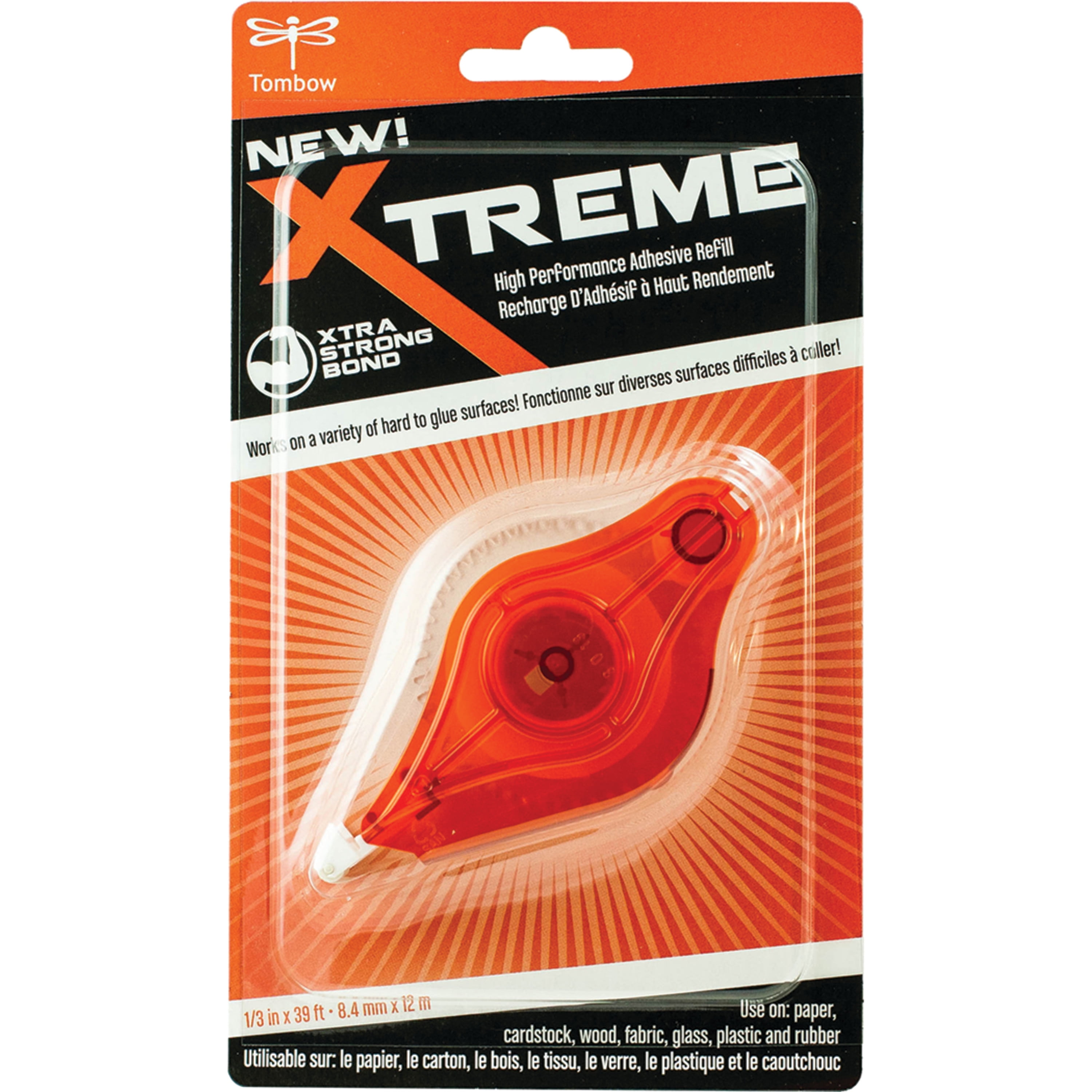 Tombow Xtreme High Performance, Permanent Adhesive Tape Runner Refill, 1/3  x 39 ft. 