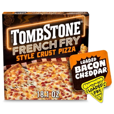 Tombstone French Fry Style Crust, Loaded Bacon Cheddar Cheese, Gluten Free Frozen Pizza, 18.1 oz (Frozen)