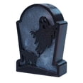 thumbnail image 1 of Tombstone Light Halloween Spooky Ghost Black Cat Figurine 3 X 2 Inch Light Up Decor for Indoor Outdoor Yard Halloween Party, 1 of 9