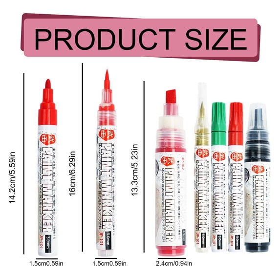 Tombstone Marker Pen, 3mm-8mm Weatherproof Paint Marker, Permanent Monument Ink Marker, Gravestone Paint Pen, Fade Resistant Marker Pen for Tombstone Lettering, Coloring, Doodling, 5.6×0.6 inch