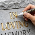 thumbnail image 1 of Tombstone Marker Pen, Restoring Faded Grave Inscriptions Waterproof Touch-up Pen Strong Coverage Ideal For Gravestone Lettering And Memorial, 1 of 5