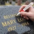 thumbnail image 1 of Tombstone Marker Pen, Waterproof Stone Touch Up Pen for Headstone Inscription Restoration, Strong Coverage Paint Pens for Gravestone Lettering and Memorial Inscriptions (Red), 1 of 7