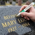 thumbnail image 1 of Tombstone Marker Pen, Waterproof Stone Touch Up Pen for Headstone Inscription Restoration, Strong Coverage Paint Pens for Gravestone Lettering and Memorial Inscriptions (Green), 1 of 7