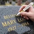 thumbnail image 1 of Tombstone Marker Pen, Waterproof Stone Touch Up Pen for Headstone Inscription Restoration, Strong Coverage Paint Pens for Gravestone Lettering and Memorial Inscriptions (Gold), 1 of 6