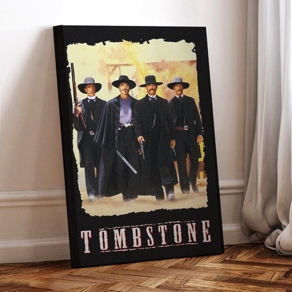 Tombstone Movie Poster: Wrapped Canvas Wall Art, Unframed Poster Size 8x12
